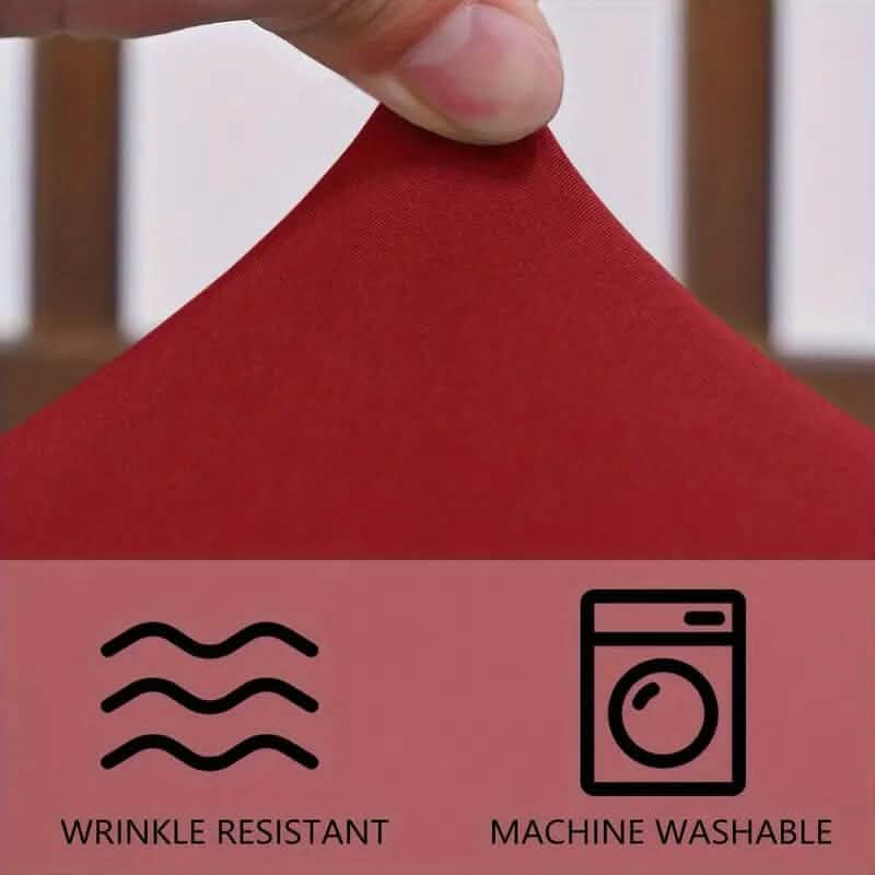 4-Pieces: Solid Color Brushed High Elastic Chair Cover Furniture & Decor - DailySale