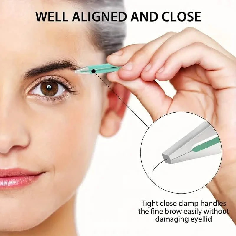 4-Pieces: Tweezers For Eyebrows, Straight, Slant, Angled and Pointy Tip Beauty & Personal Care - DailySale