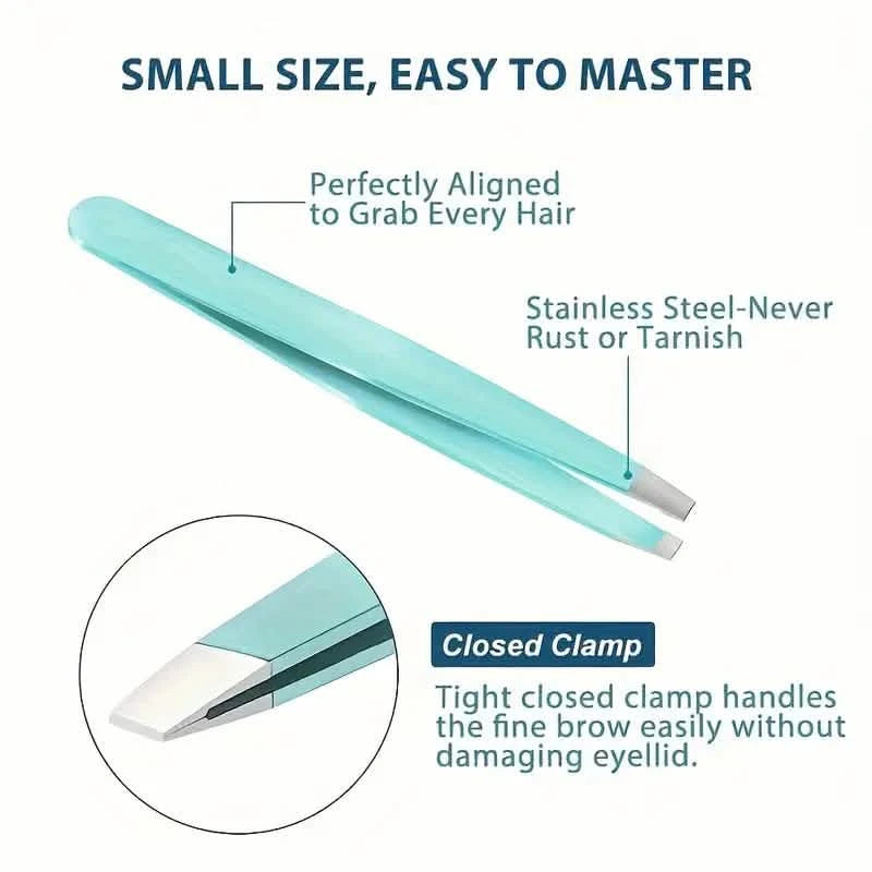 4-Pieces: Tweezers For Eyebrows, Straight, Slant, Angled and Pointy Tip Beauty & Personal Care - DailySale