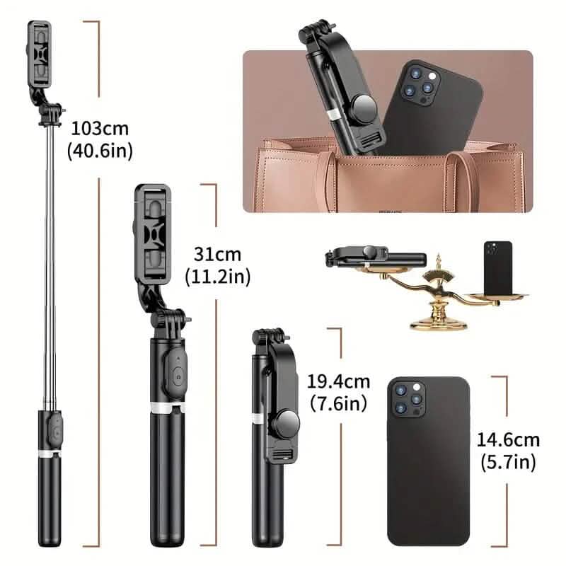 40" Cell Phone Extendable Selfie Stick Tripod Mobile Accessories - DailySale
