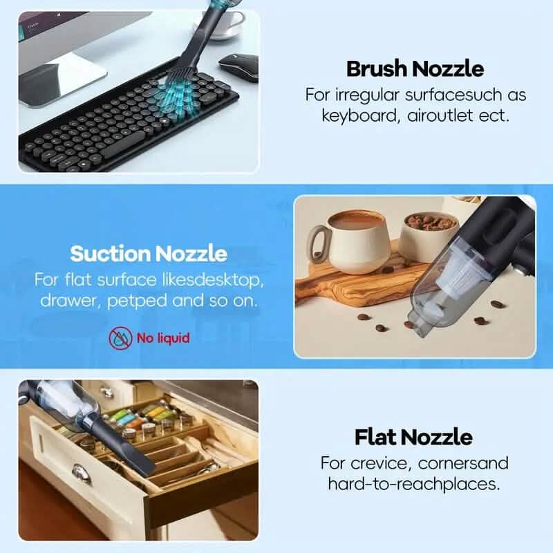 4000Pa Twin Turbine Motor Wireless Handheld Vacuum Cleaner Automotive - DailySale