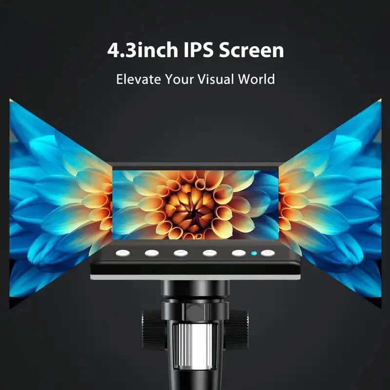 4.3'' IPS LCD Digital Microscope 1000X Magnification Microscope Cameras & Drones - DailySale