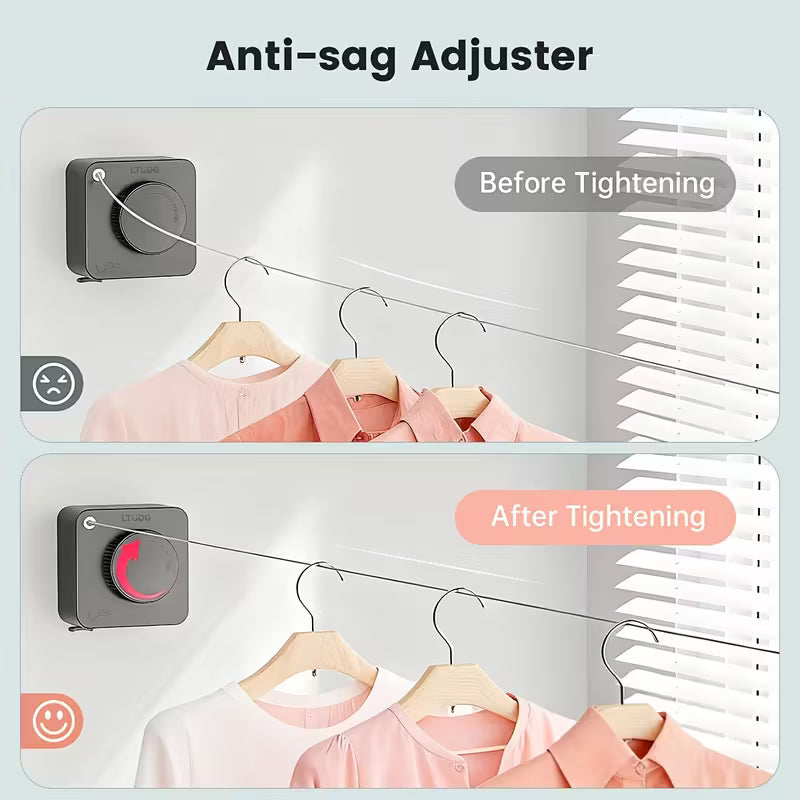 Retractable Clothesline – Heavy-Duty Wall-Mount Laundry Rack