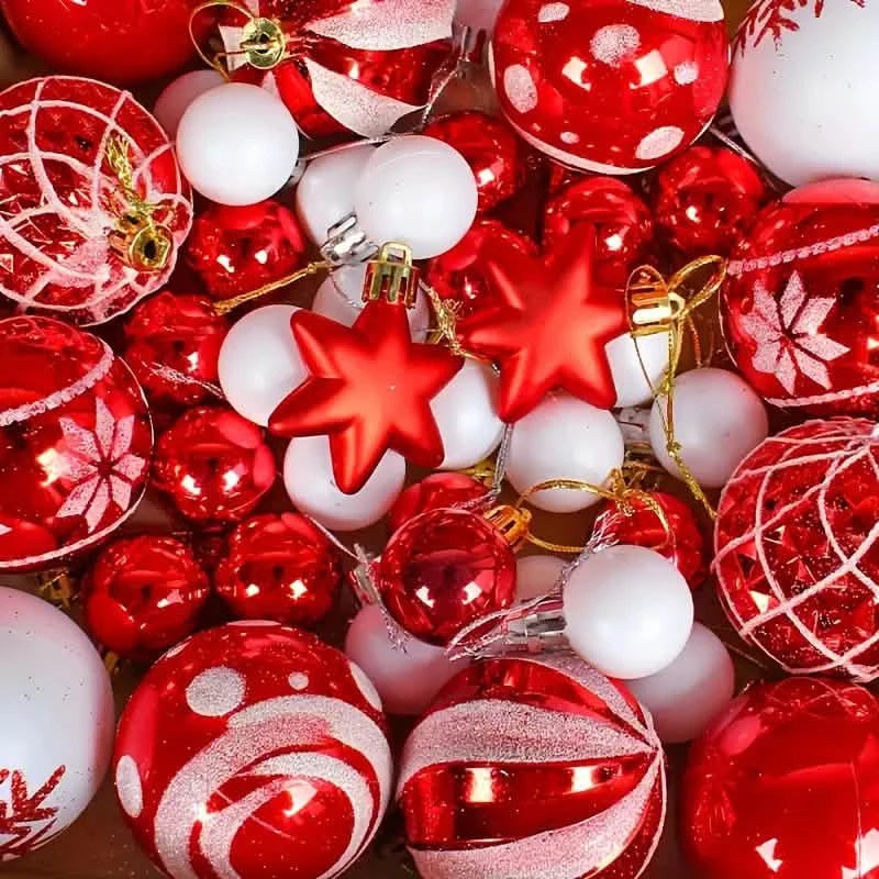 44-Piece Set: Christmas Decoration Colorful Ball Gift Box Set Holiday Decor & Apparel - DailySale
