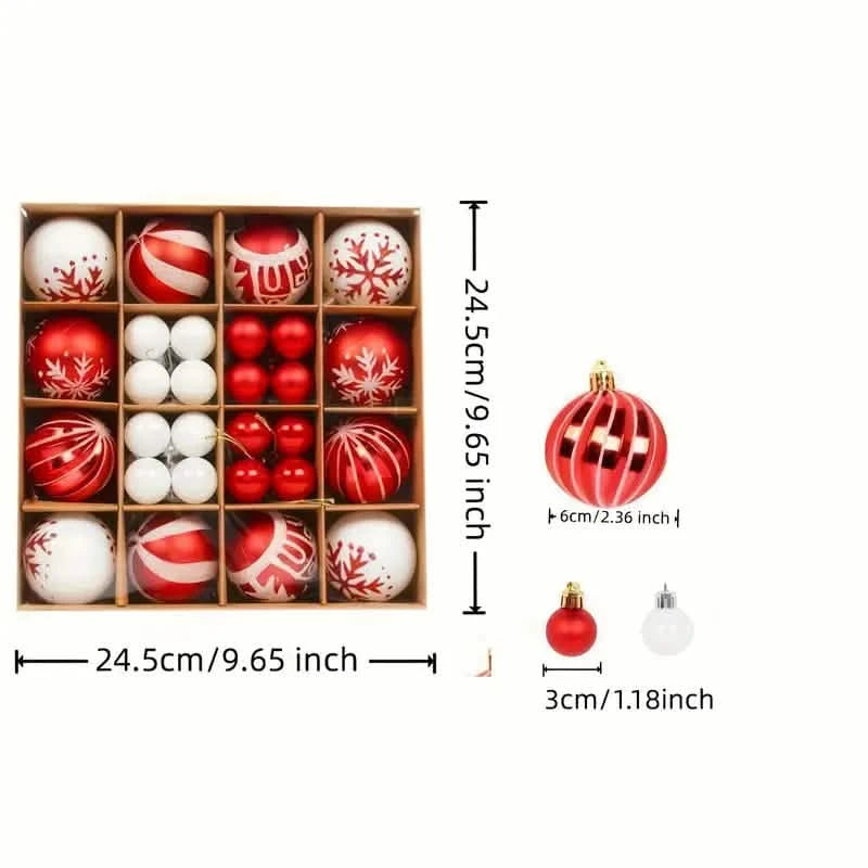 44-Piece Set: Christmas Decoration Colorful Ball Gift Box Set Holiday Decor & Apparel - DailySale