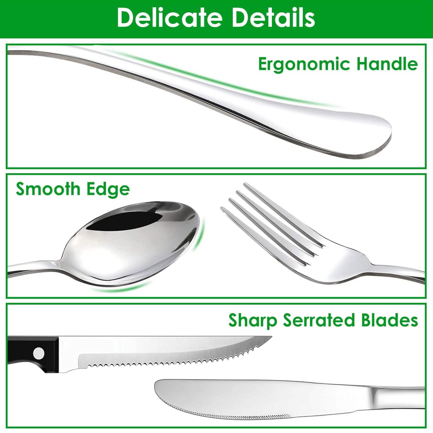 48-Piece: Stainless Steel Silverware Cutlery Set Wine & Dining - DailySale