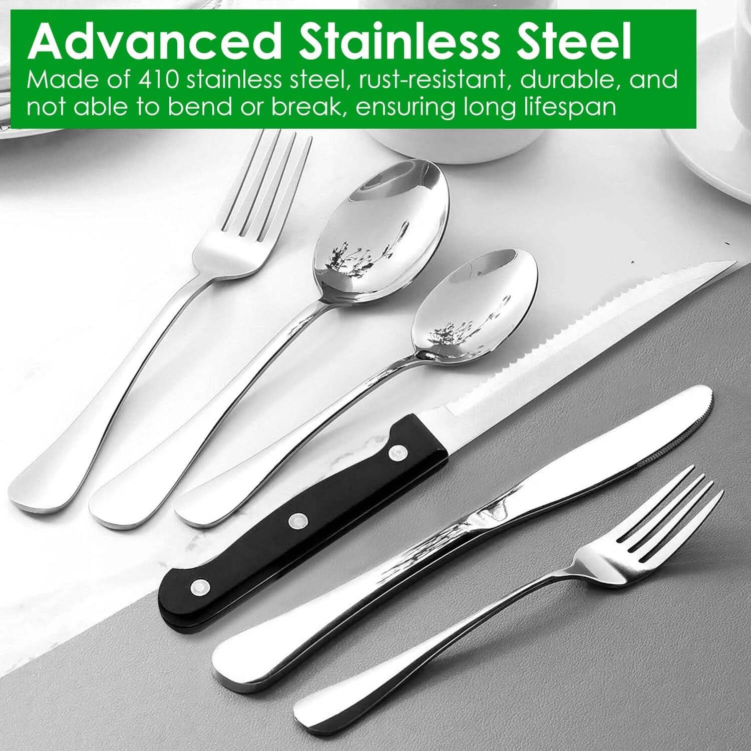 48-Piece: Stainless Steel Silverware Cutlery Set Wine & Dining - DailySale