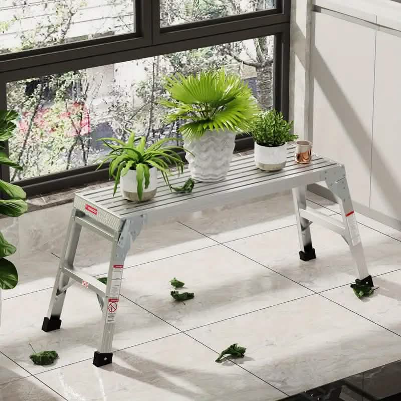 Portable Bench Folding Ladder Stool with Non-Slip Design