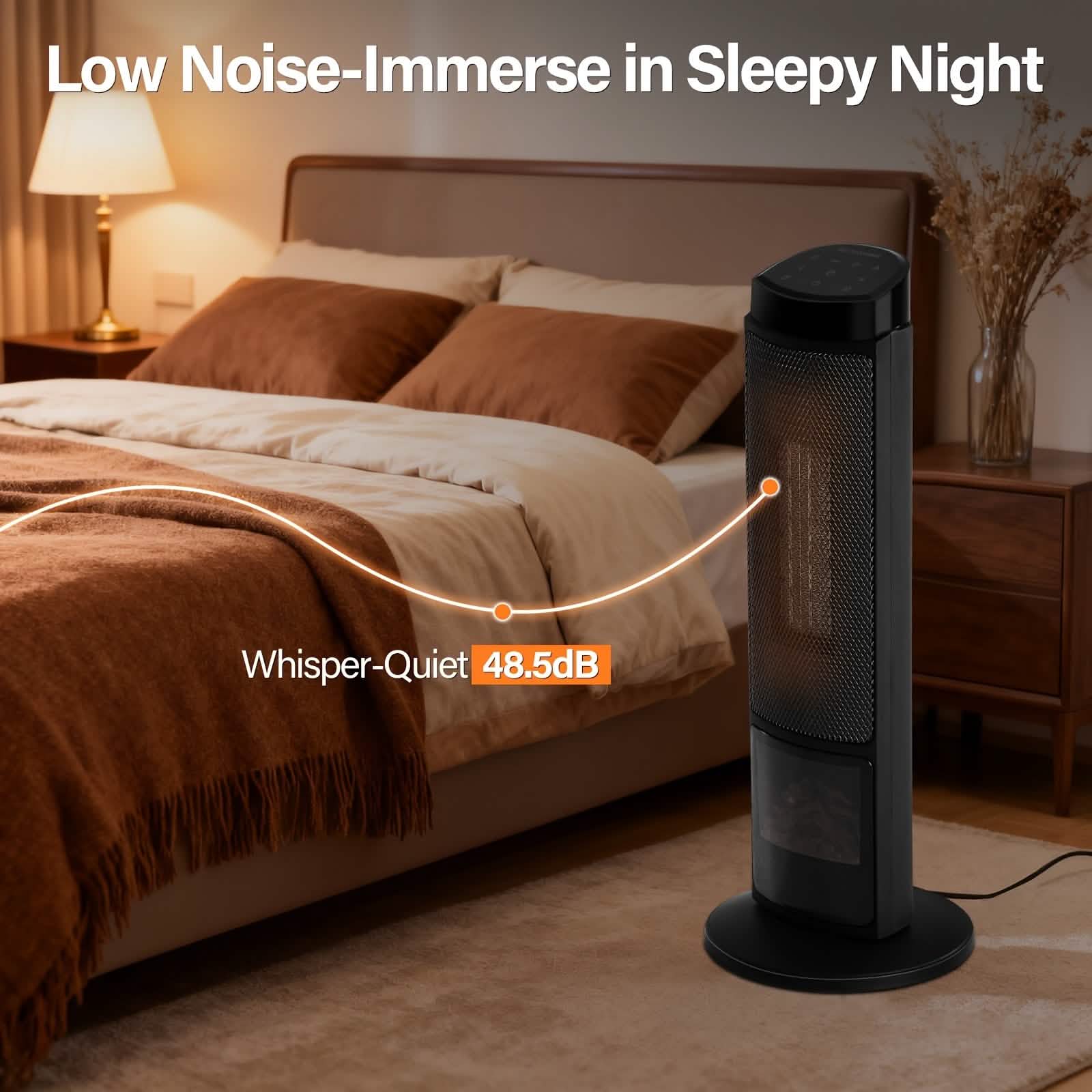 Portable Electric Space Heater with Remote & Thermostat