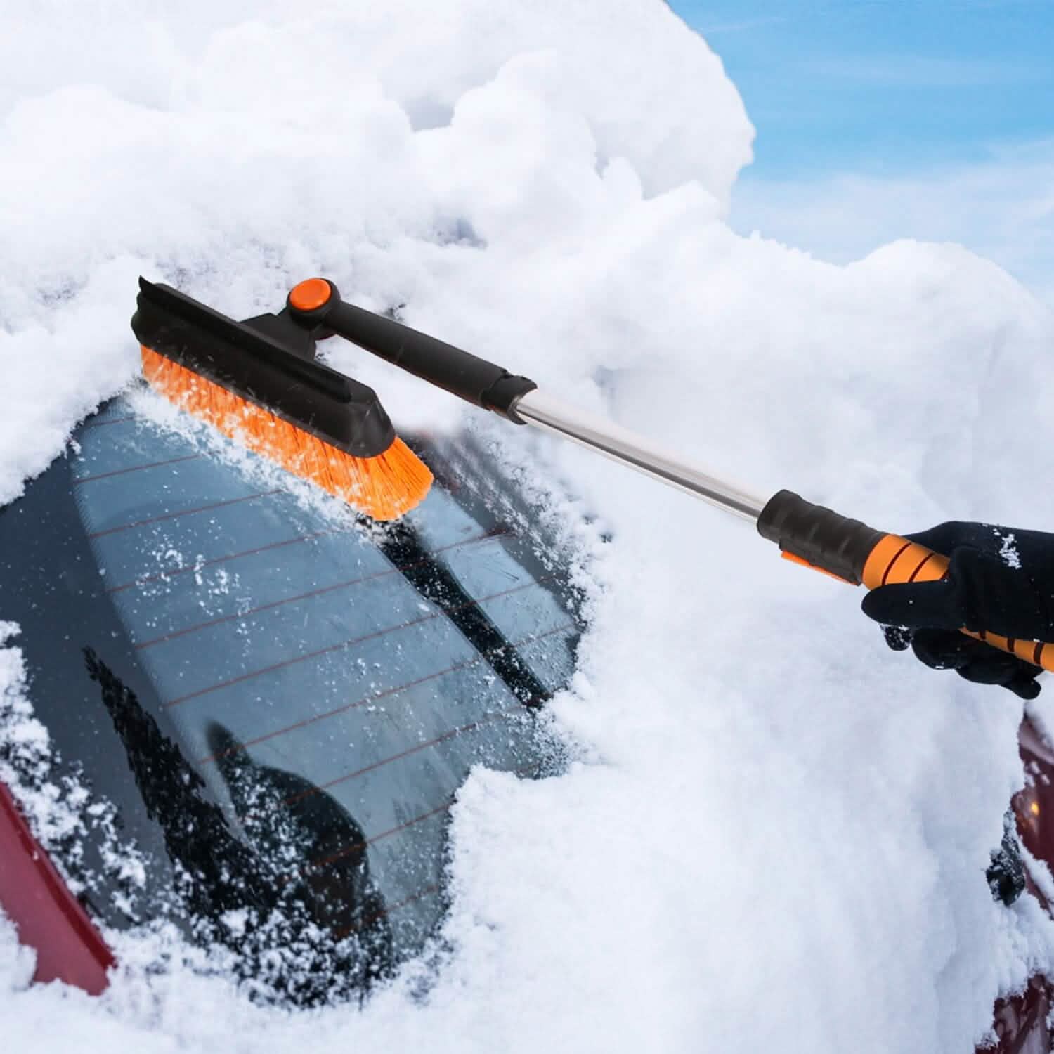 5-in-1 Detachable 180° Adjustable Ice Scraper Snow Shovel Sports & Outdoors - DailySale