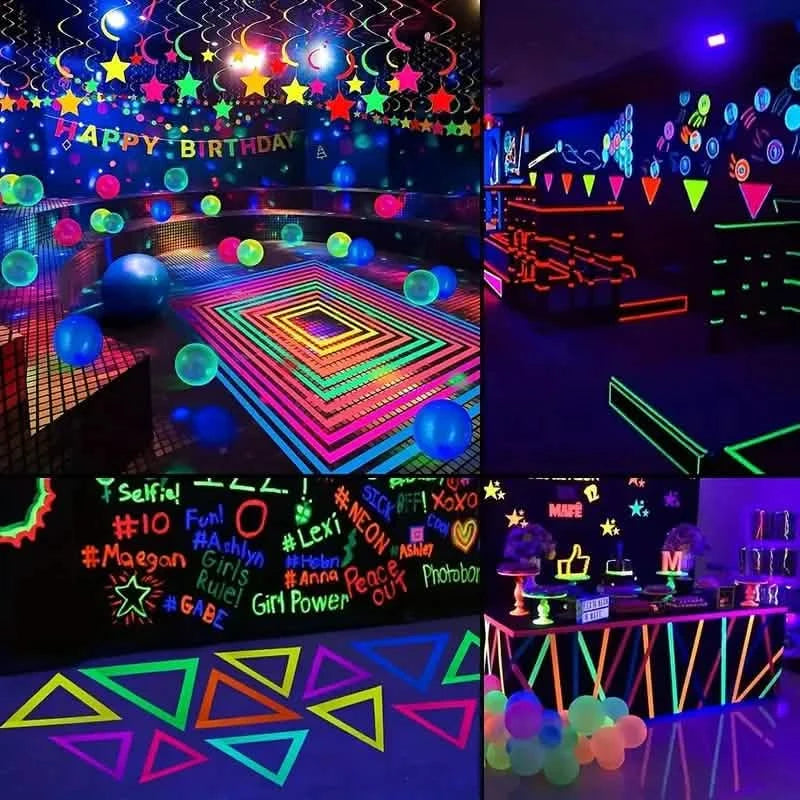 5-Pack: Fluorescent Light Tape for Party Decorations, Birthdays & Crafts Arts & Crafts - DailySale