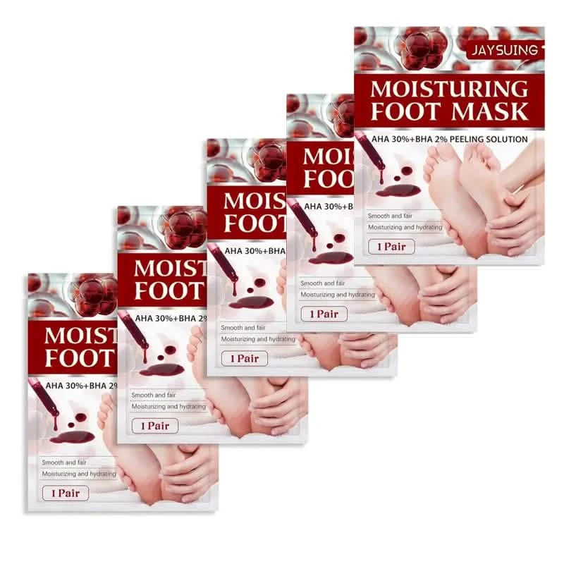 5-Pack: JAYSUING AHA 30% BHA 2% Peeling Solution Foot Mask Beauty & Personal Care - DailySale