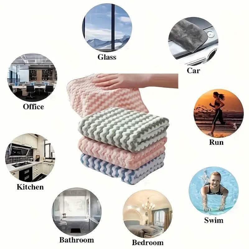 5-Pack: Ultra-Soft Microfiber Dish Cloths Kitchen Tools & Gadgets - DailySale