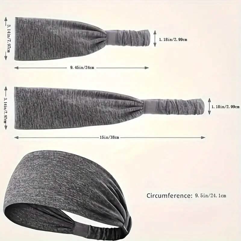 5-Pack: Unisex Sports Fitness Headband and Sweatband Fitness - DailySale