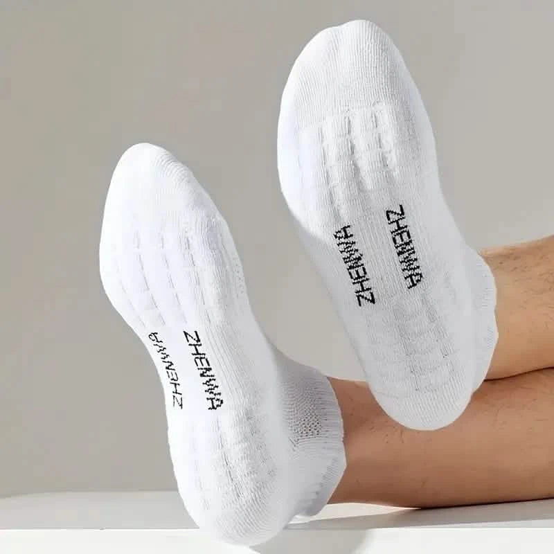 5-Pairs: Casual Ankle Boat Socks With Towel Bottom Men's Shoes & Accessories - DailySale