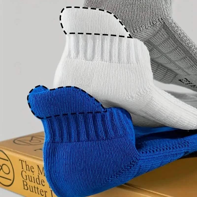 5-Pairs: Casual Ankle Boat Socks With Towel Bottom Men's Shoes & Accessories - DailySale