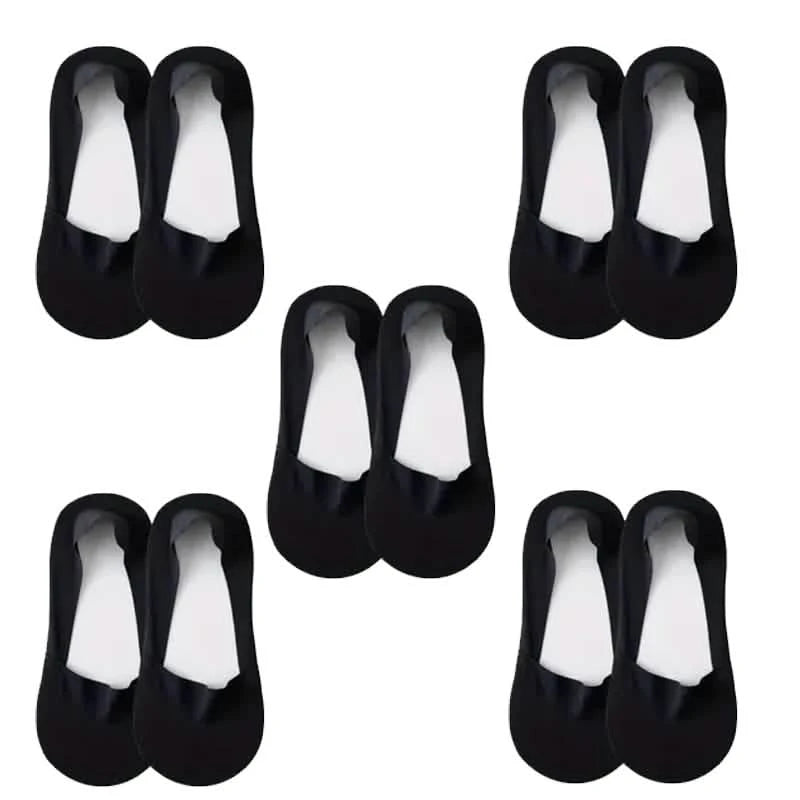 5-Pairs: Low Cut No Show Socks for Women - Invisible, Non Slip, Breathable, Moisture Wicking Women's Shoes & Accessories Black - DailySale