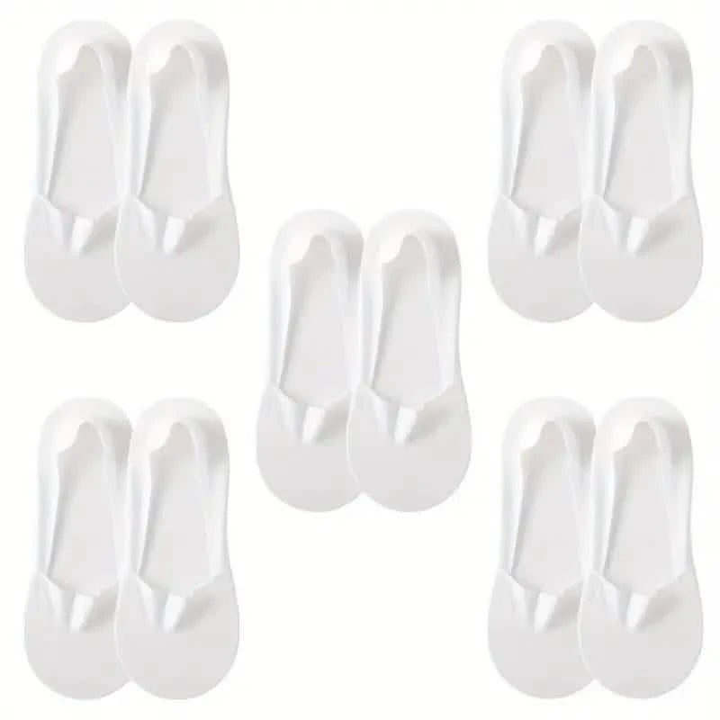 5-Pairs: Low Cut No Show Socks for Women - Invisible, Non Slip, Breathable, Moisture Wicking Women's Shoes & Accessories White - DailySale