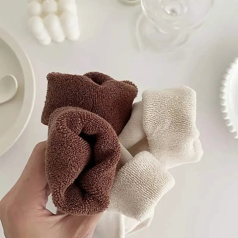 5-Pairs: Thick Thermal Mixed Color Mid Tube Socks Women's Shoes & Accessories - DailySale