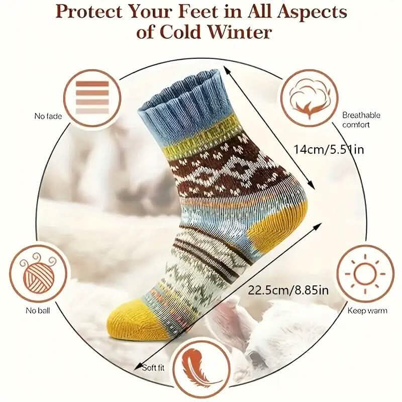 5-Pairs: Women's Comfortable and Warm Crew Socks Women's Shoes & Accessories - DailySale