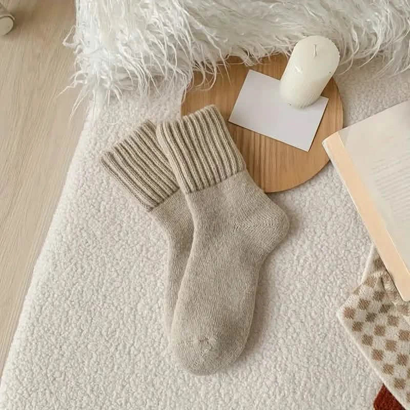5-Pairs: Women's Stockings & Hosiery Simple Solid Thickened Socks Women's Shoes & Accessories - DailySale