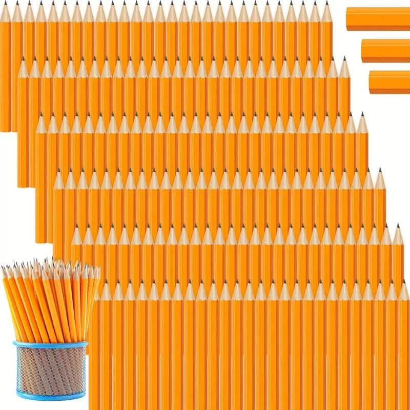 50-Pieces: 3.5" Hexagonal Golf Pencils - HB Yellow, Pre-Sharpened Arts & Crafts - DailySale