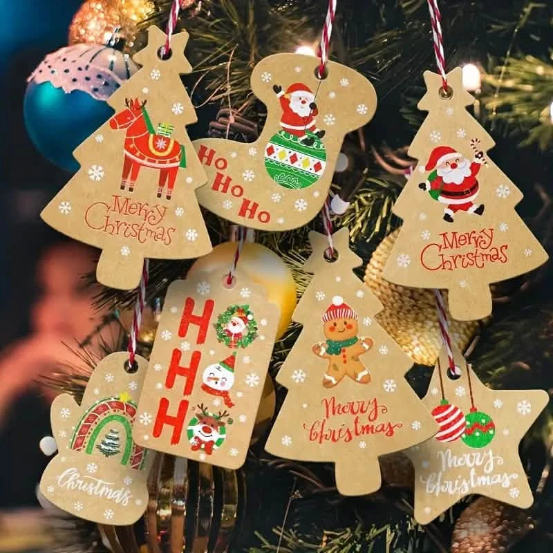 50-Pieces: Christmas Gift Box Decoration Tag Holiday Decor & Apparel - DailySale