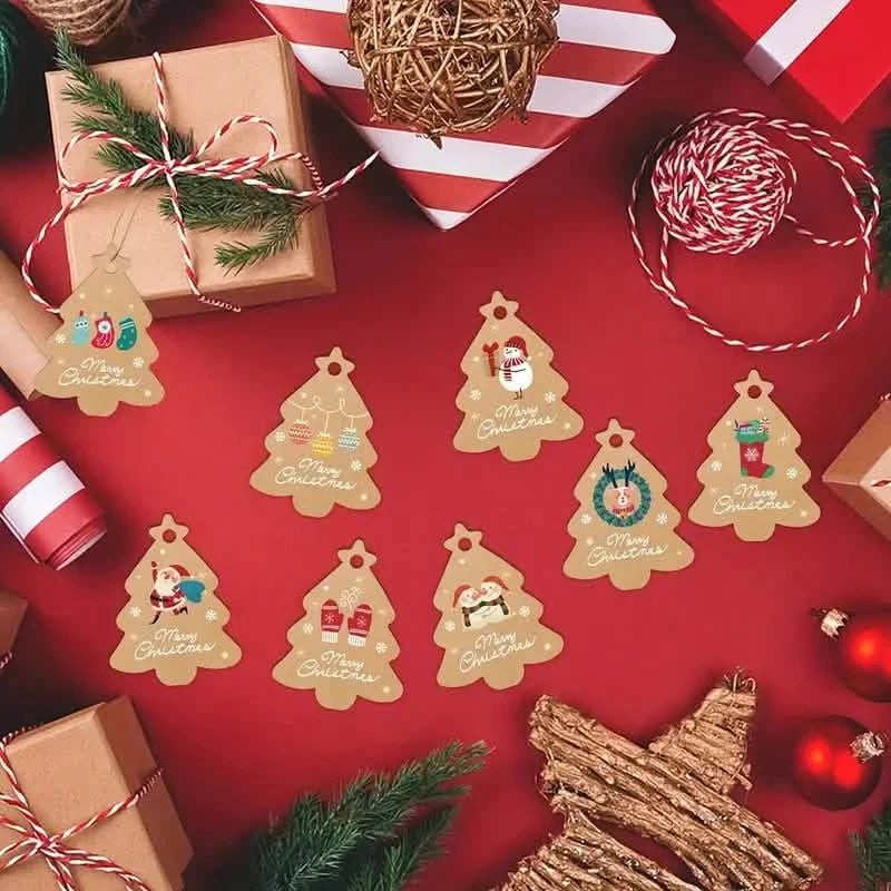 50-Pieces: Christmas Gift Box Decoration Tag Holiday Decor & Apparel - DailySale