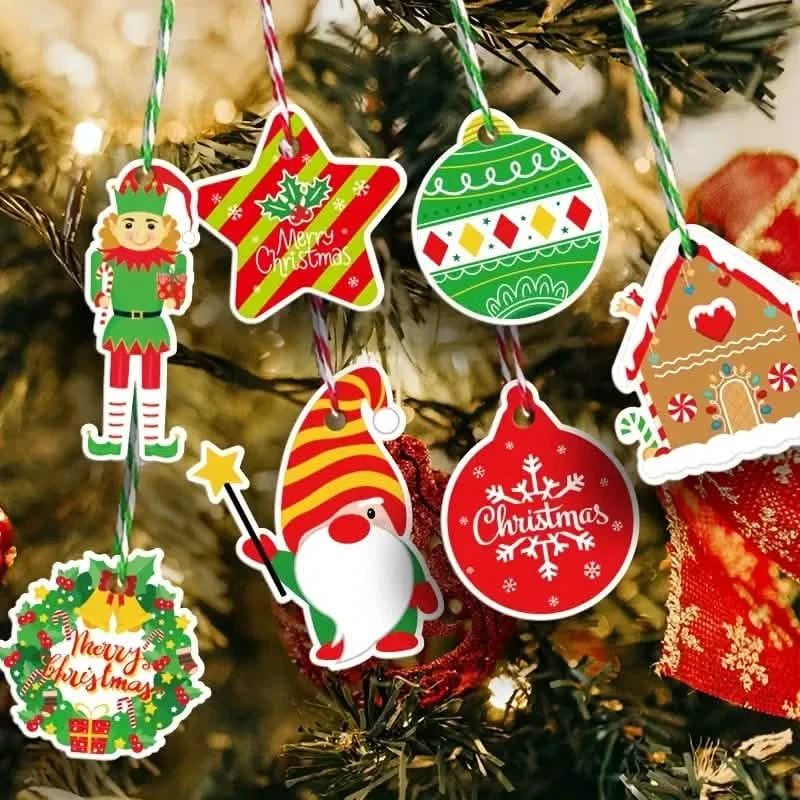 50-Pieces: Christmas Gift Box Decoration Tag Holiday Decor & Apparel - DailySale