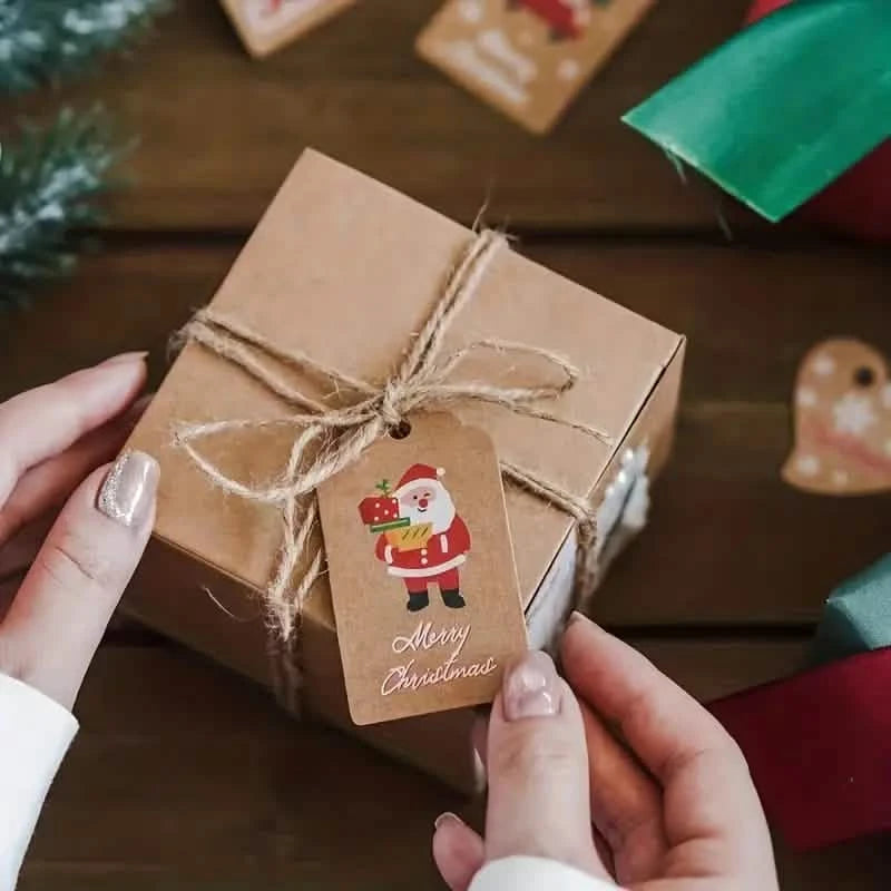 50-Pieces: Christmas Gift Box Decoration Tag Holiday Decor & Apparel - DailySale