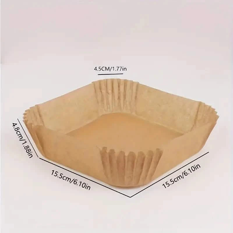 50-Pieces: Disposable Paper Liners For Air Fryer Suitable For 2 - 8 Quarts Kitchen Tools & Gadgets - DailySale