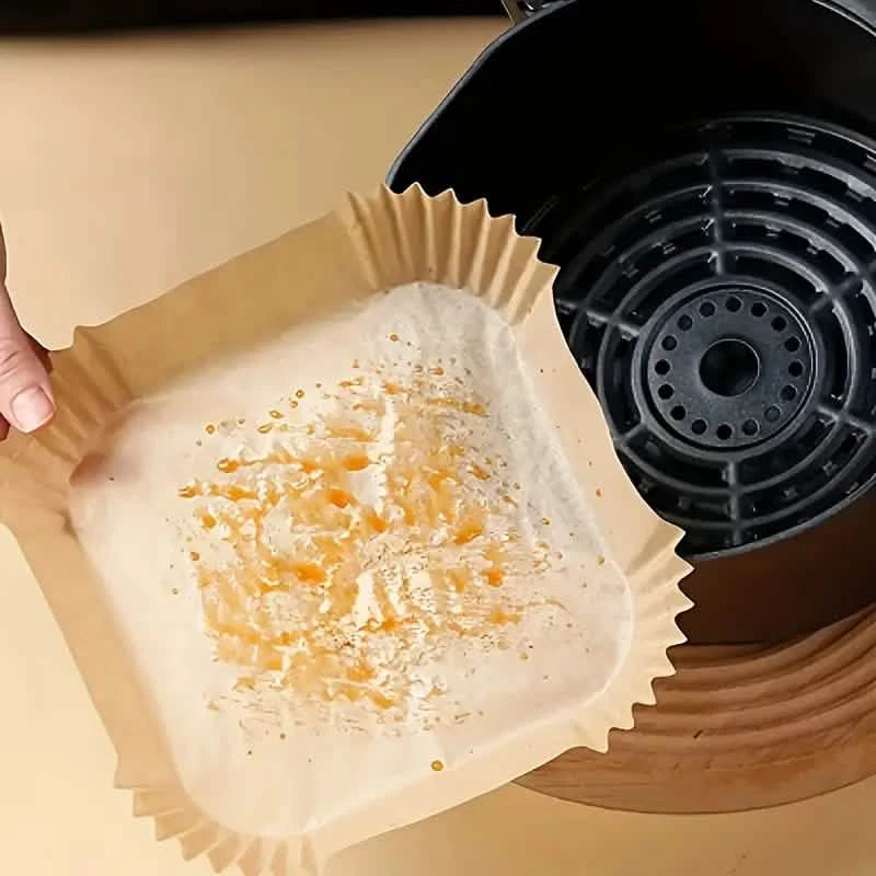 50-Pieces: Disposable Paper Liners For Air Fryer Suitable For 2 - 8 Quarts Kitchen Tools & Gadgets - DailySale