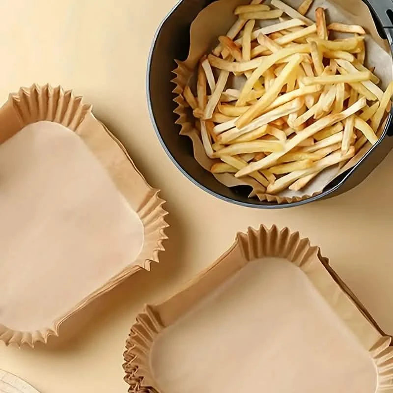 50-Pieces: Disposable Paper Liners For Air Fryer Suitable For 2 - 8 Quarts Kitchen Tools & Gadgets - DailySale