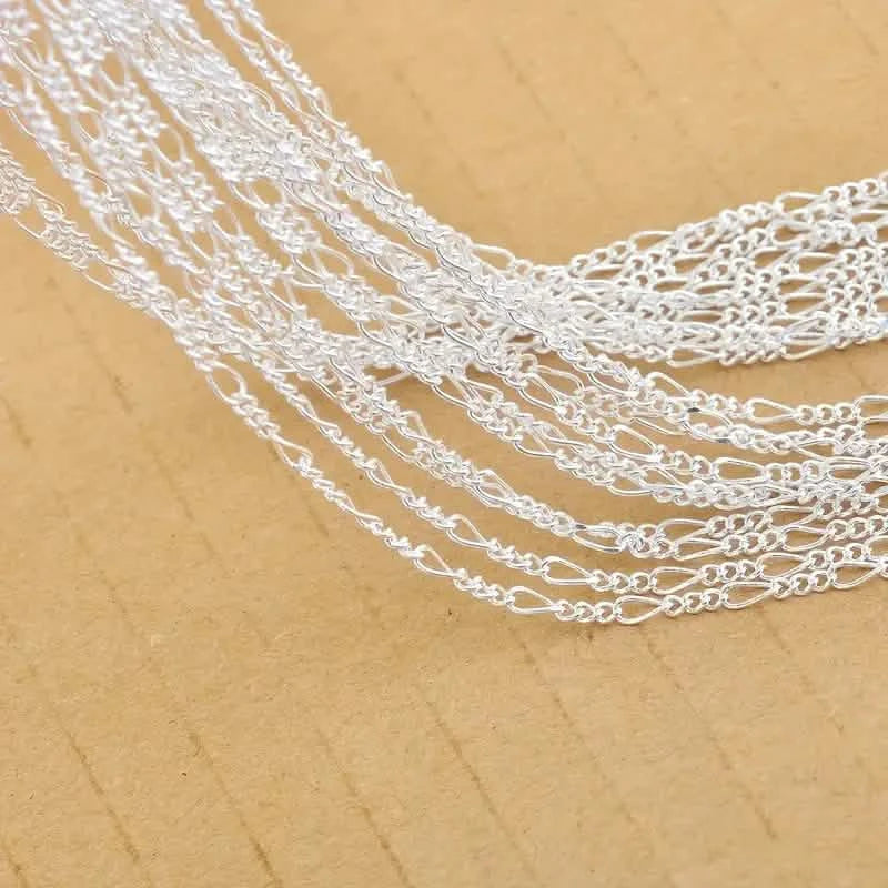 Exquisite Copper Necklace Chain, 16–30in Adjustable, 925 Silver Plated