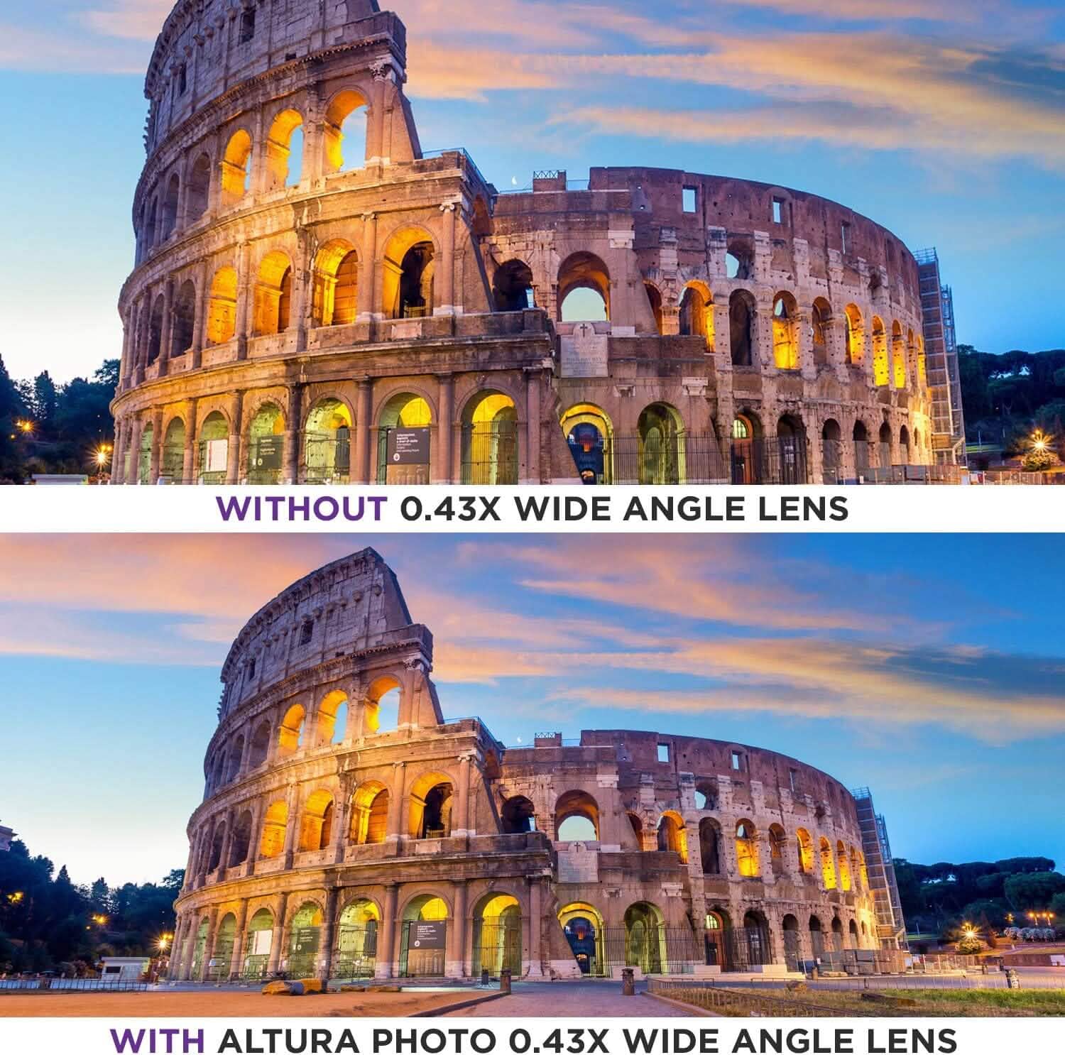 52MM 0.43x Altura Photo Professional HD Wide Angle Lens (w/Macro Portion) for Nikon Cameras & Drones - DailySale