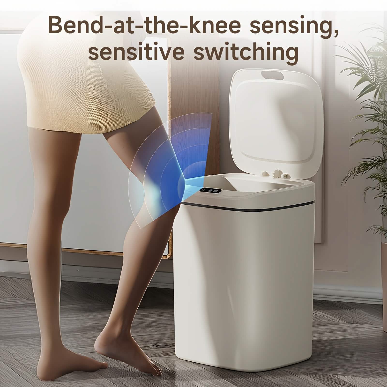 Smart Hands-Free Trash Can – 12L & 17L, Motion Sensor