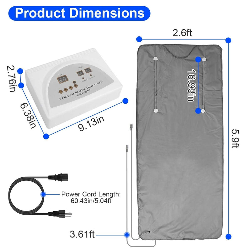 5.9 X 2.6 Ft. Infrared Sauna Blanket Wellness - DailySale