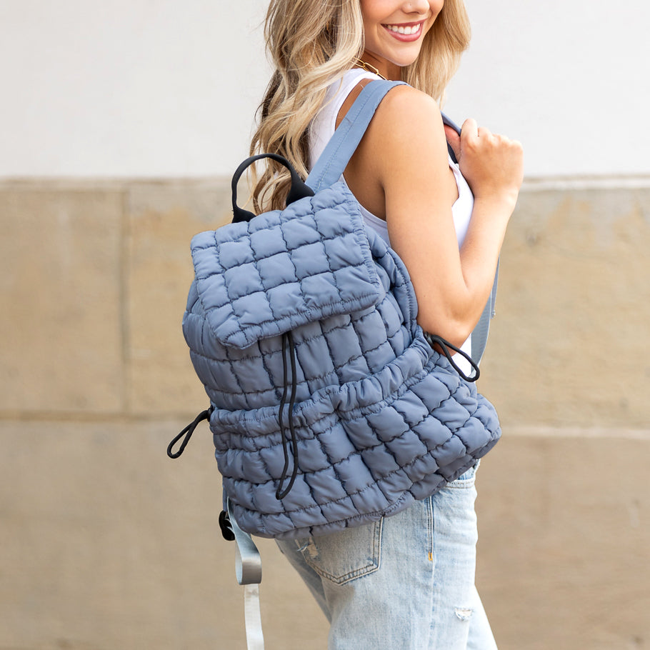 Stevie Quilted Puffer Backpack