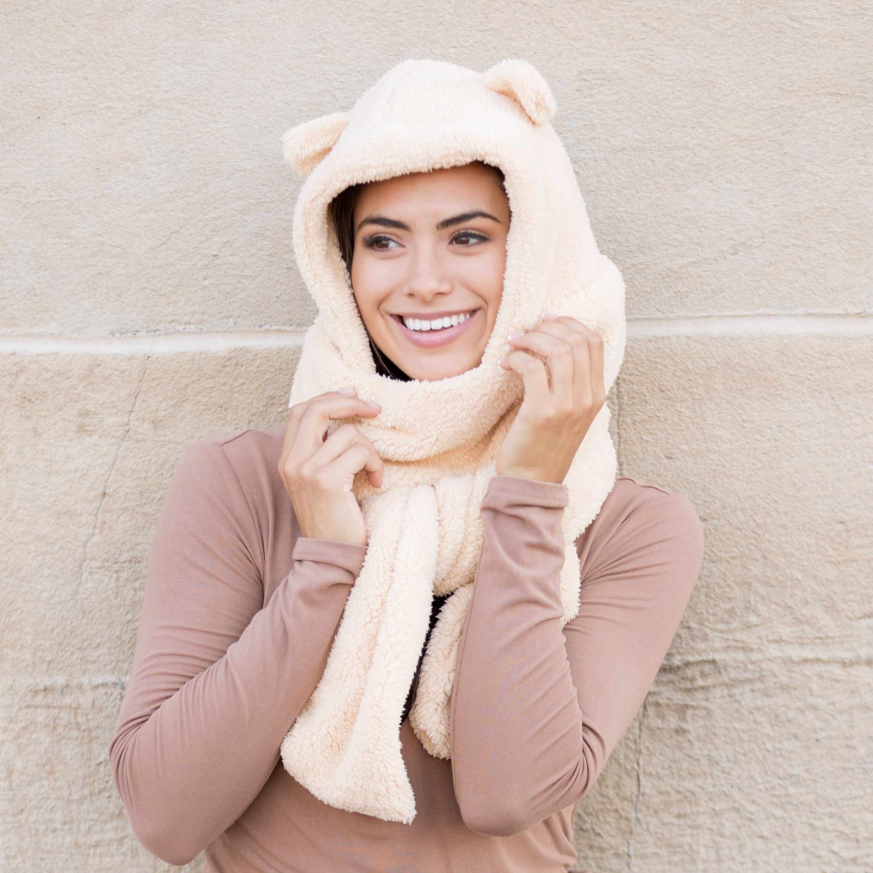 Teddy Bear Hooded Scarf