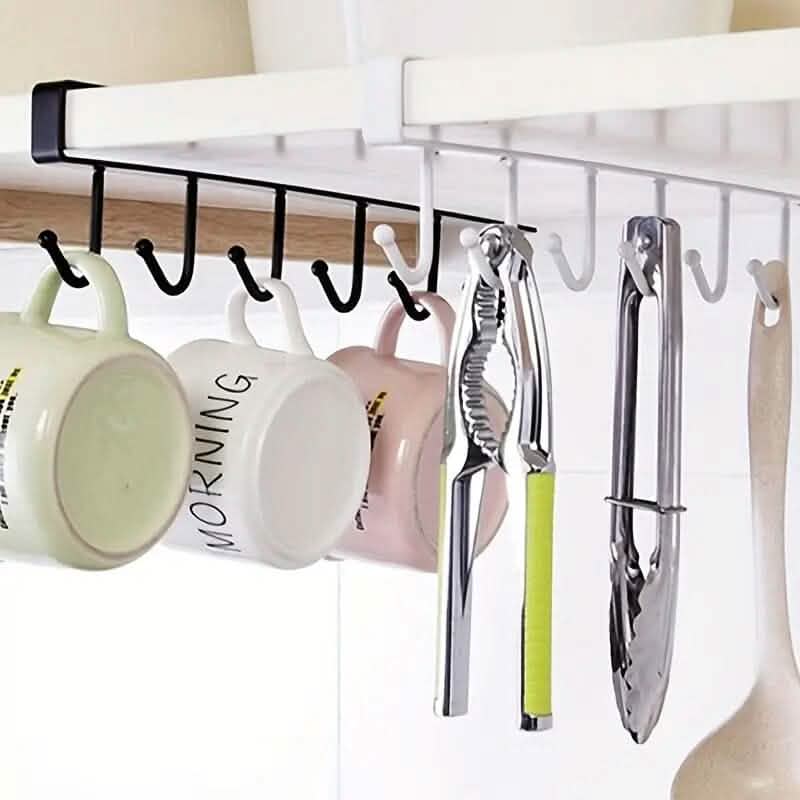 6 Hooks Kitchen Shelf Storage Rack Kitchen Storage - DailySale