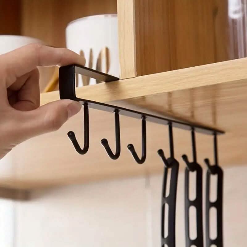 6 Hooks Kitchen Shelf Storage Rack Kitchen Storage - DailySale