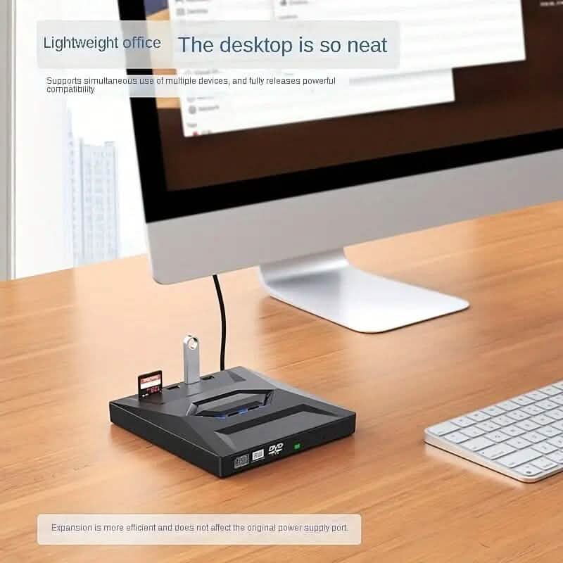 6-in-1 Portable USB 3.0 Ultra-Thin External DVD Recorder Drive Computer Accessories - DailySale