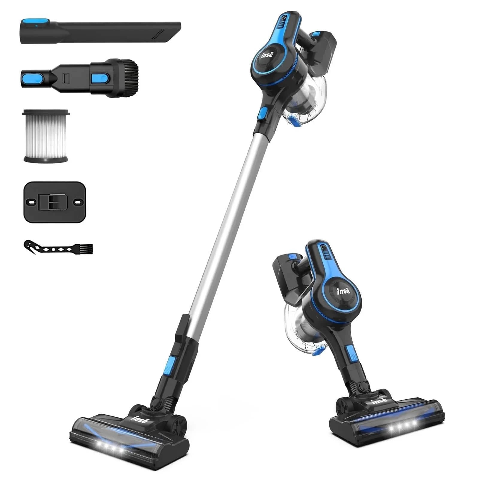 6 in 1 Rechargeable Powerful Lightweight Cordless Stick Vacuum Cleaner Household Appliances Blue - DailySale
