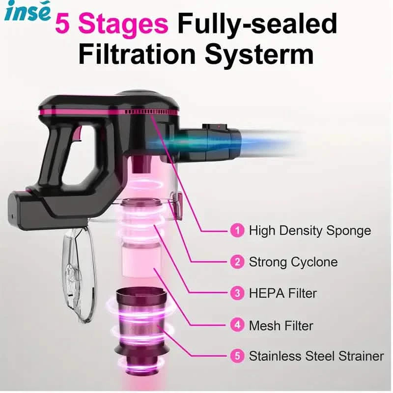 6 in 1 Rechargeable Powerful Lightweight Cordless Stick Vacuum Cleaner Household Appliances - DailySale