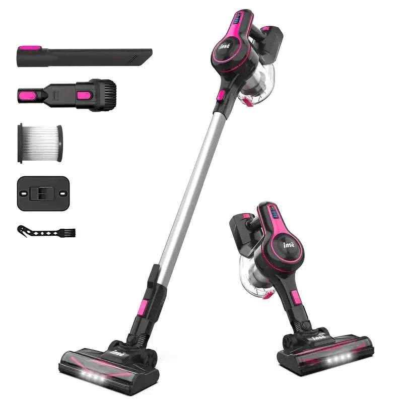6 in 1 Rechargeable Powerful Lightweight Cordless Stick Vacuum Cleaner Household Appliances Pink - DailySale