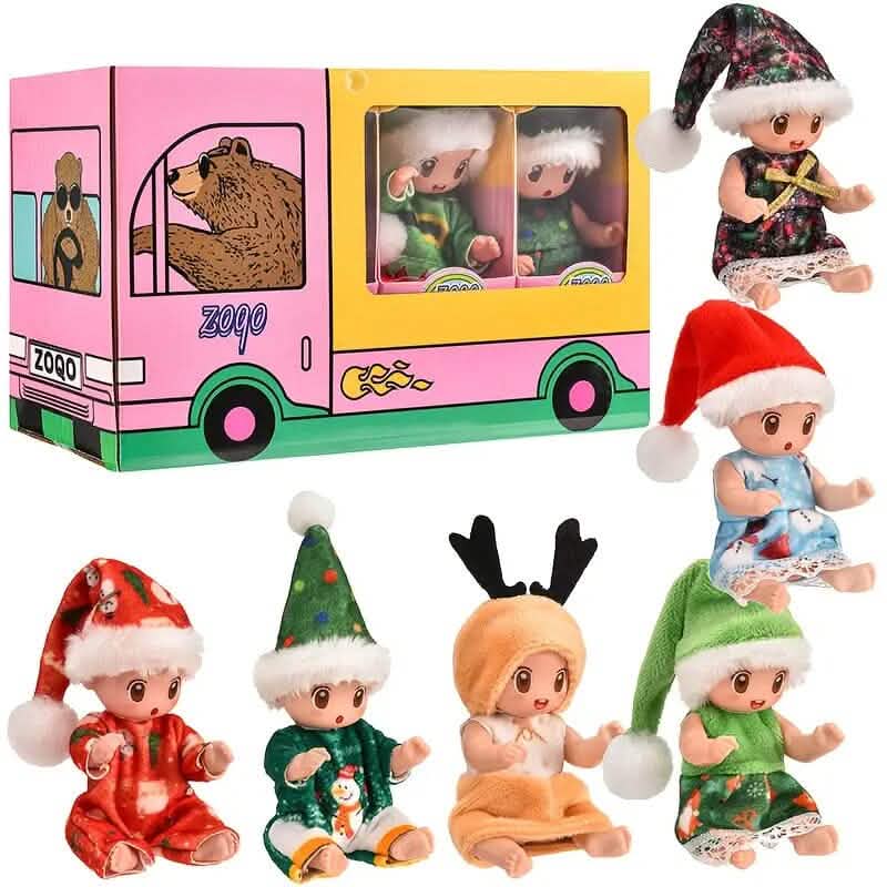 6-Pack: Christmas-Themed Mini Reborn Youngsters Dolls Toys & Games 2 - DailySale