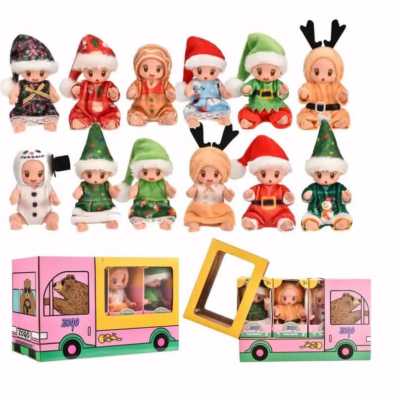 6-Pack: Christmas-Themed Mini Reborn Youngsters Dolls Toys & Games - DailySale