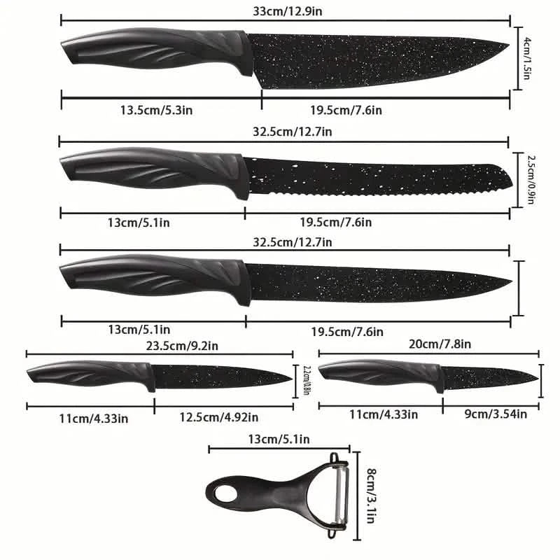 6-Piece Set: High Carbon Stainless Steel Sharp Kitchen Tools & Gadgets - DailySale