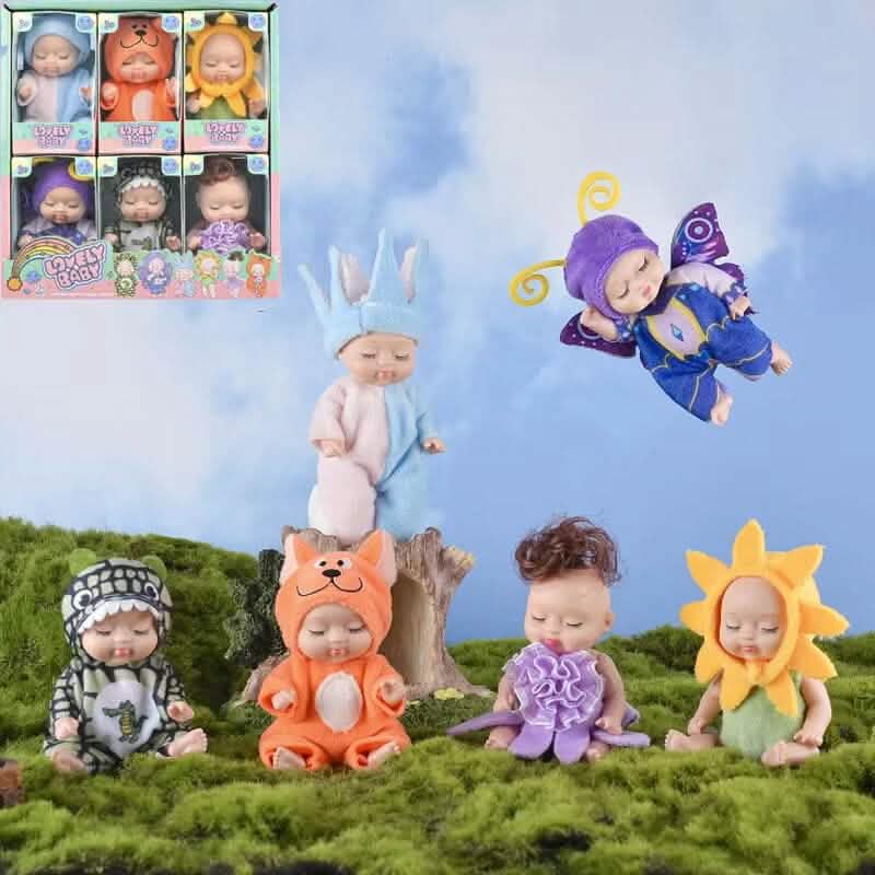 6-Piece Set: Sleeping Doll Princess Girl Toy Gift Box Cute Variety Costume Shape Doll Toys & Games - DailySale