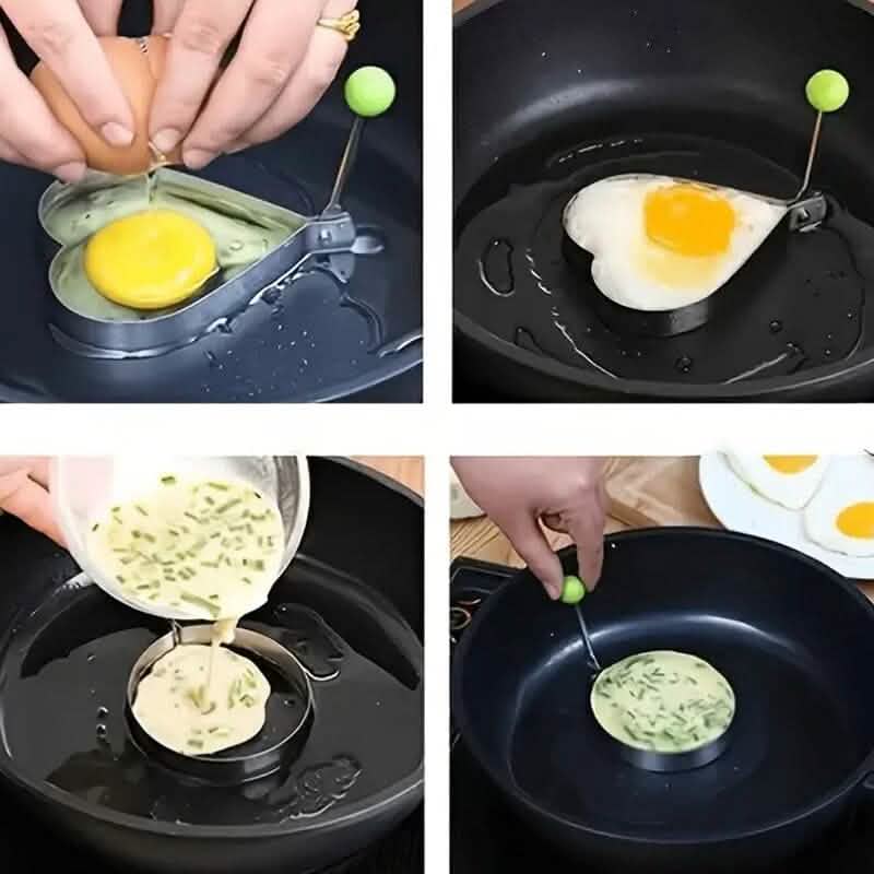 6-Pieces: Creative Stainless Steel Egg Cooking Ring Set Kitchen Tools & Gadgets - DailySale